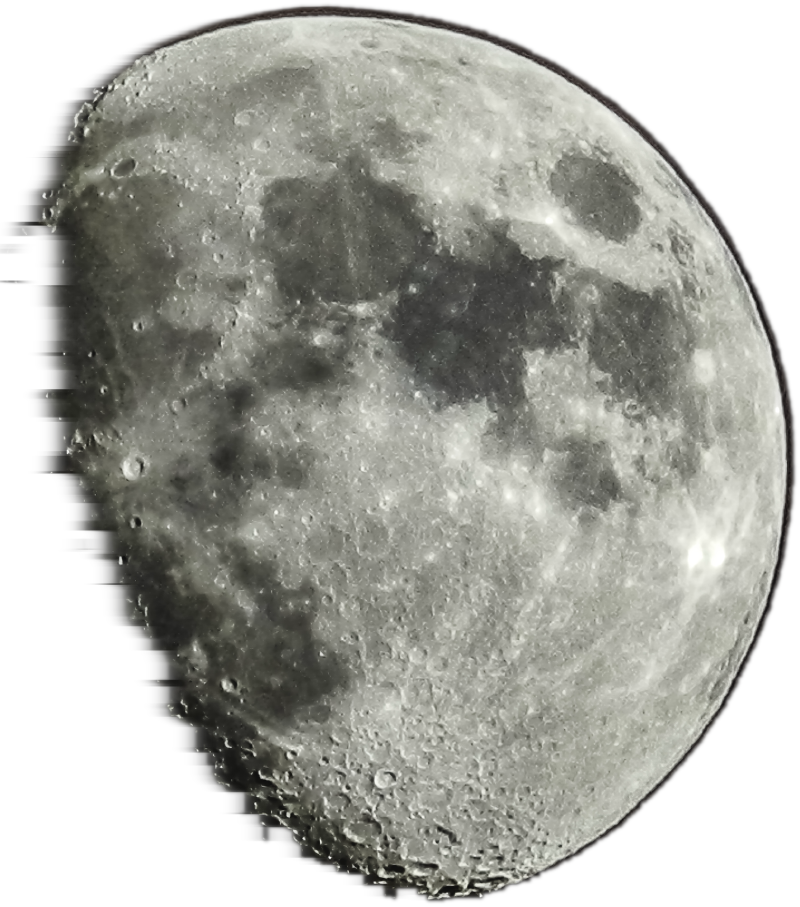 A full moon against the dark of space
